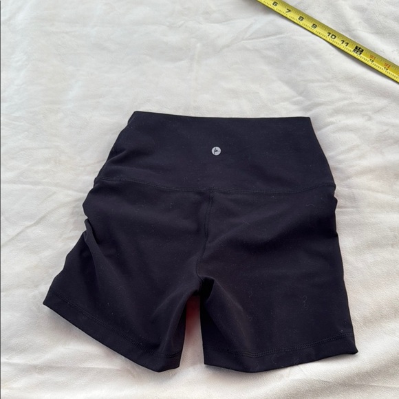 90 Degree By Reflex.   Black Athletic Shorts High-Waisted Stretch - Picture 3 of 3